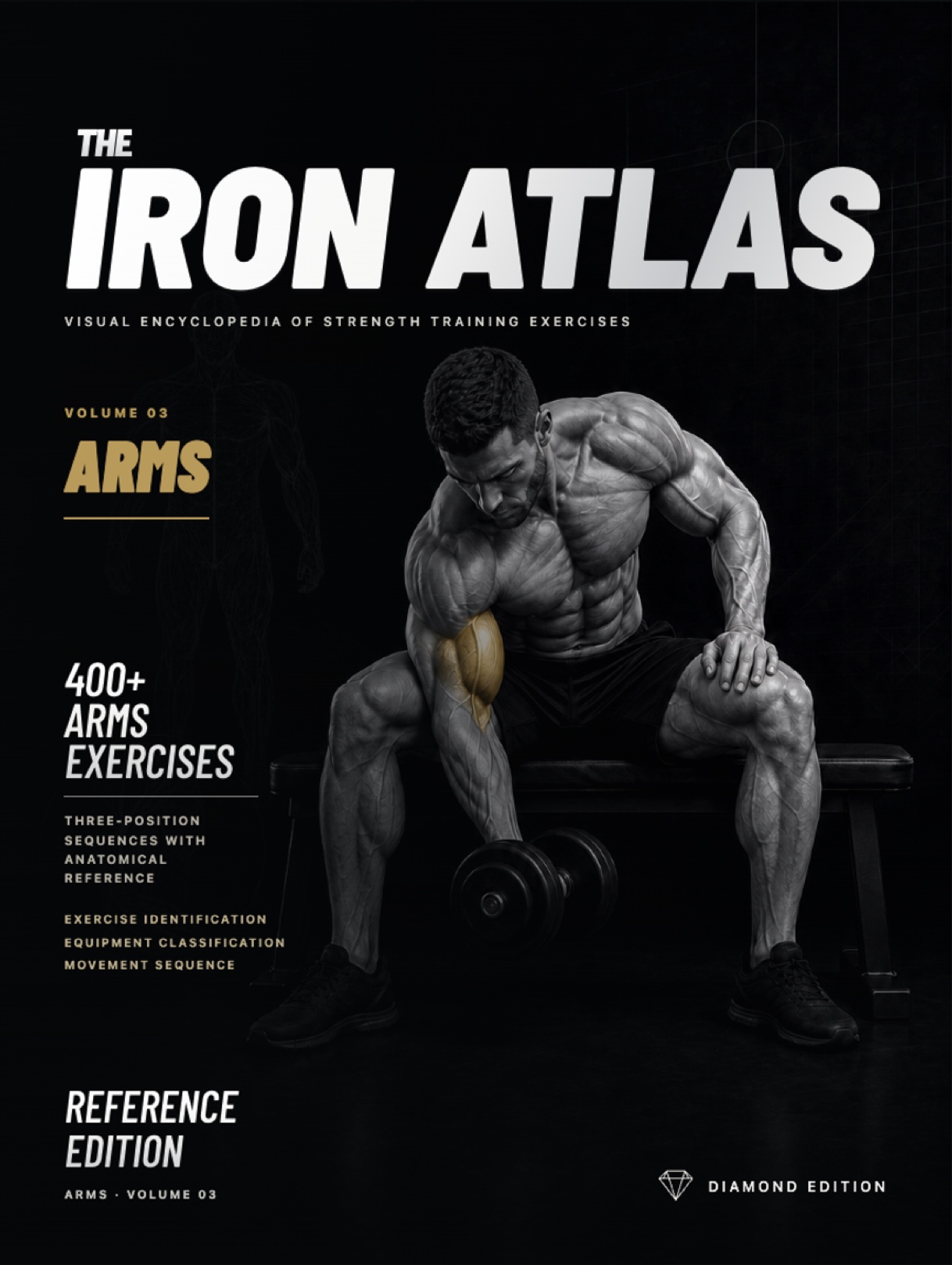 The finished front cover of The Iron Atlas: Arms